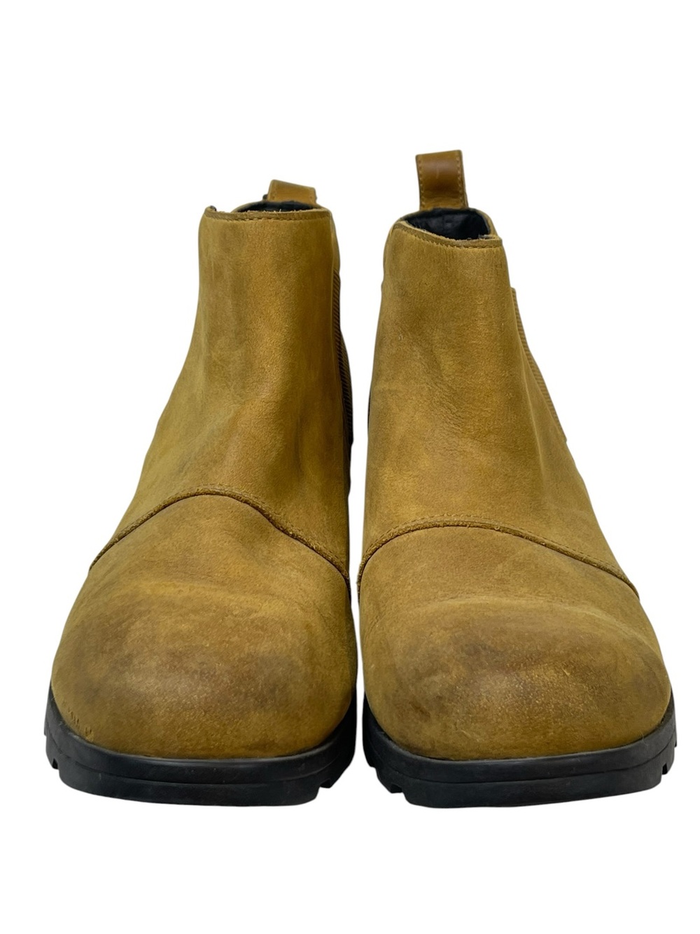SOREL Emelie Chelsea Boots Waterproof Camel Brown Leather Women’s Size 10.5 - Picture 2 of 11